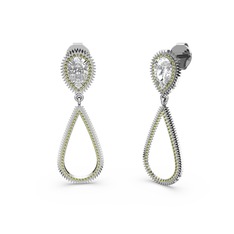 Elvin Damla Küpe - Peridot ve swarovski 925 ayar gümüş küpe #6acvqg