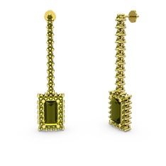 Sallantılı Via Küpe - Peridot 8 ayar altın küpe #kwk1l4