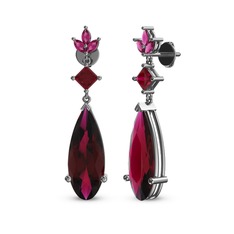 Dillon Küpe - Rodolit garnet 925 ayar gümüş küpe #ijgmhc