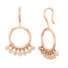 Fons Küpe - Swarovski 14 ayar rose altın küpe #gdbg7n