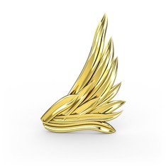 Pegasus Küpe - 925 ayar altın kaplama gümüş küpe #46wy4y