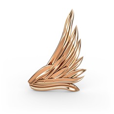 Pegasus Küpe - 925 ayar rose altın kaplama gümüş küpe #xbrz9g