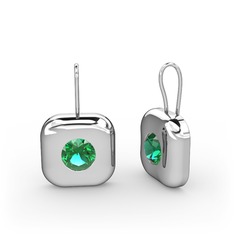 Moria Tektaş Kupe - Yeşil kuvars 925 ayar gümüş küpe #noyo1x