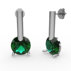 Rima Küpe - Yeşil kuvars 925 ayar gümüş küpe #1oxtyky