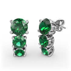 Scala Küpe - Yeşil kuvars 925 ayar gümüş küpe #1rlhe5j