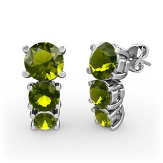 Scala Küpe - Peridot 925 ayar gümüş küpe #5aqvl1