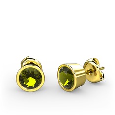 Peridot 18 ayar altın küpe