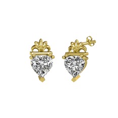 Swarovski 925 ayar altın kaplama gümüş küpe
