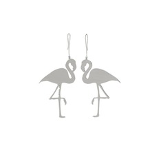 Lora Flamingo Küpe - 925 ayar gümüş küpe #h3pj17