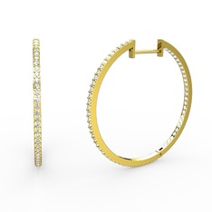 Swarovski 925 ayar altın kaplama gümüş küpe