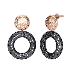 Adinkra Küpe - 8 ayar rose altın küpe #1mbibjs