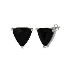 Maura Küpe - Siyah zirkon 925 ayar gümüş küpe #4k3p5q