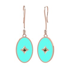 Amara Küpe - Peridot 14 ayar rose altın küpe (Turkuaz mineli) #gyxycn