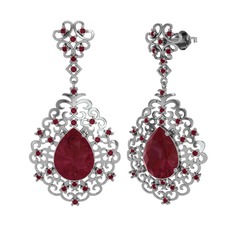 Dalila Küpe - Kök yakut 925 ayar gümüş küpe #a1unr4