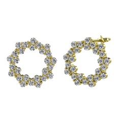 Swarovski 8 ayar altın küpe