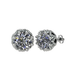 Lilja Küpe - Pırlanta 18 ayar beyaz altın küpe (0.48 karat) #c05ab