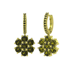 Sallantılı Maeve Küpe - Peridot 14 ayar altın küpe #161rgzo