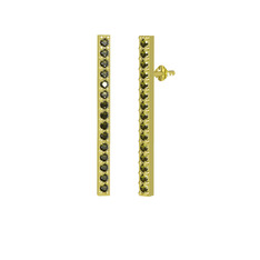 Peridot 14 ayar altın küpe