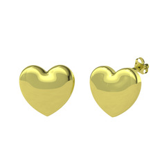 Mini Kalp Küpe - 925 ayar altın kaplama gümüş küpe #1h2up3r