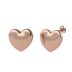 Mini Kalp Küpe - 8 ayar rose altın küpe #1hto7ca