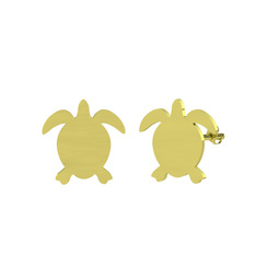 Mini Kaplumbağa Küpe - 925 ayar altın kaplama gümüş küpe #1feuibg