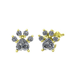 Swarovski 8 ayar altın küpe