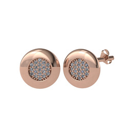 Pırlanta 8 ayar rose altın küpe (0.3344 karat)