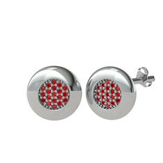 Garnet 925 ayar gümüş küpe