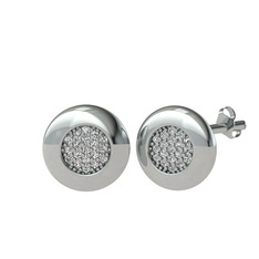 Lida Altıgen Küpe - Swarovski 925 ayar gümüş küpe #j89at