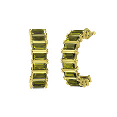Peridot 8 ayar altın küpe