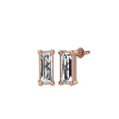 Swarovski 925 ayar rose altın kaplama gümüş küpe