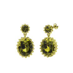 Fennel Küpe - Peridot 8 ayar altın küpe #clu1yu