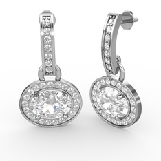 Beyaz zirkon 925 ayar gümüş küpe