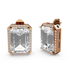 Avis Küpe - Swarovski 14 ayar rose altın küpe #1ukwx75