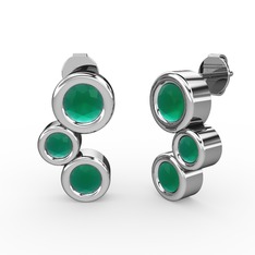 Vinda Küpe - Kök zümrüt 925 ayar gümüş küpe #jumqii