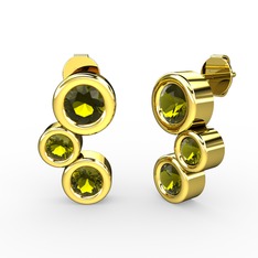 Vinda Küpe - Peridot 14 ayar altın küpe #wqb4u4