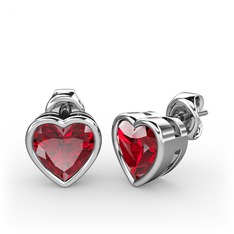 Garnet 925 ayar gümüş küpe