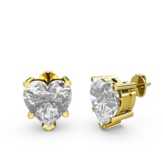 Swarovski 18 ayar altın küpe