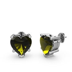 Peridot 925 ayar gümüş küpe