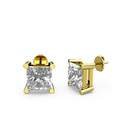Swarovski 925 ayar altın kaplama gümüş küpe