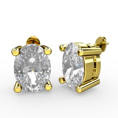 Swarovski 18 ayar altın küpe