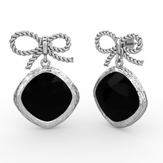 Lia Küpe - Siyah zirkon 925 ayar gümüş küpe #1j8qgpn