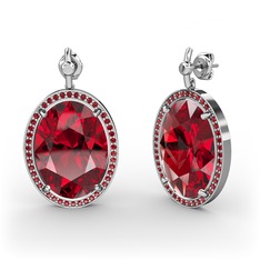 Nada Küpe - Garnet 925 ayar gümüş küpe #yg9ul5