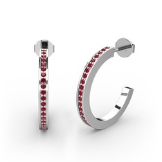 Garnet 925 ayar gümüş küpe