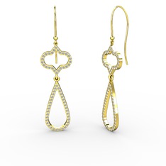 Vidonia Küpe - Swarovski 925 ayar altın kaplama gümüş küpe #4nf0mp