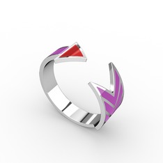 925 ayar gümüş yüzük (Kırmızı mineli)