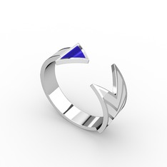 925 ayar gümüş yüzük (Mavi mineli)