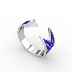 18 ayar beyaz altın yüzük (Beyaz mineli)