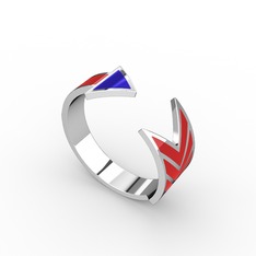 925 ayar gümüş yüzük (Mavi mineli)