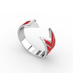 925 ayar gümüş yüzük (Beyaz mineli)